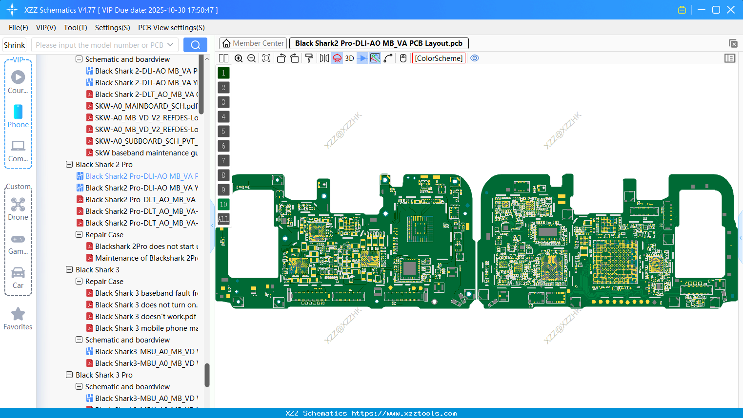Xiaomi Black Shark2 Pro-DLI-AO MB_VA PCB Layout